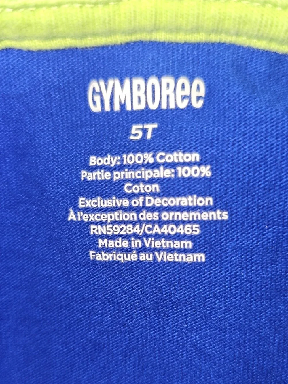 Gymboree Boys 5T Embroidered Science T-Shirt Blue Used